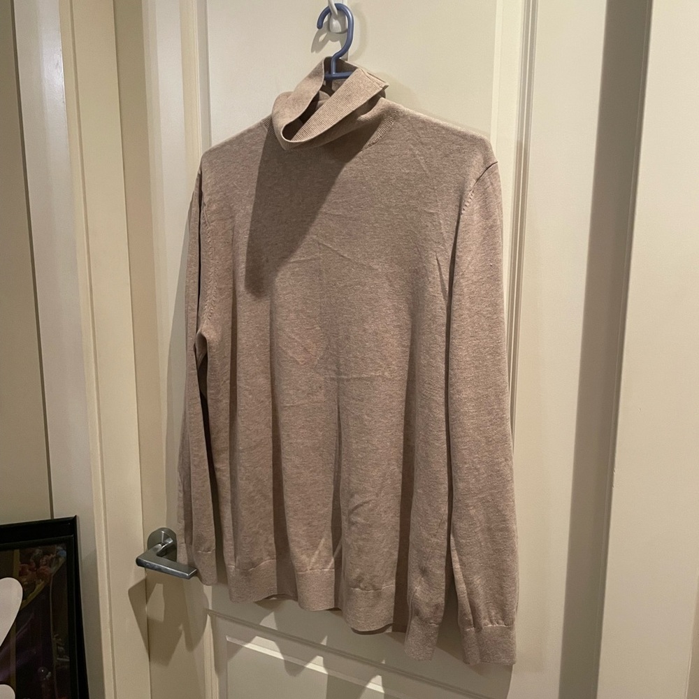 H&M Tan Turtleneck Cotton Sweater